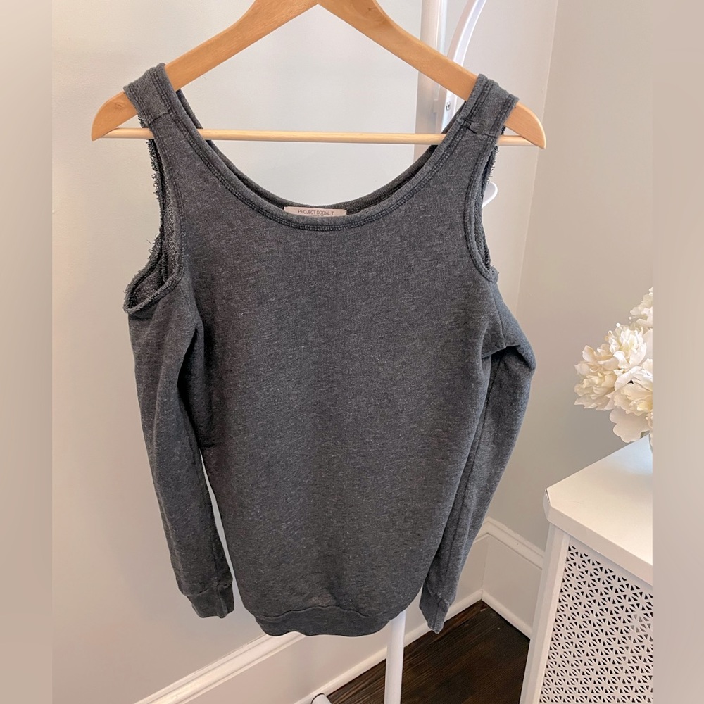 XS cold shoulder vintage sweatshirt